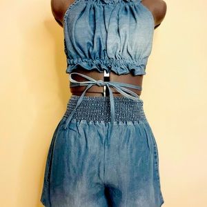 Two piece short and top set